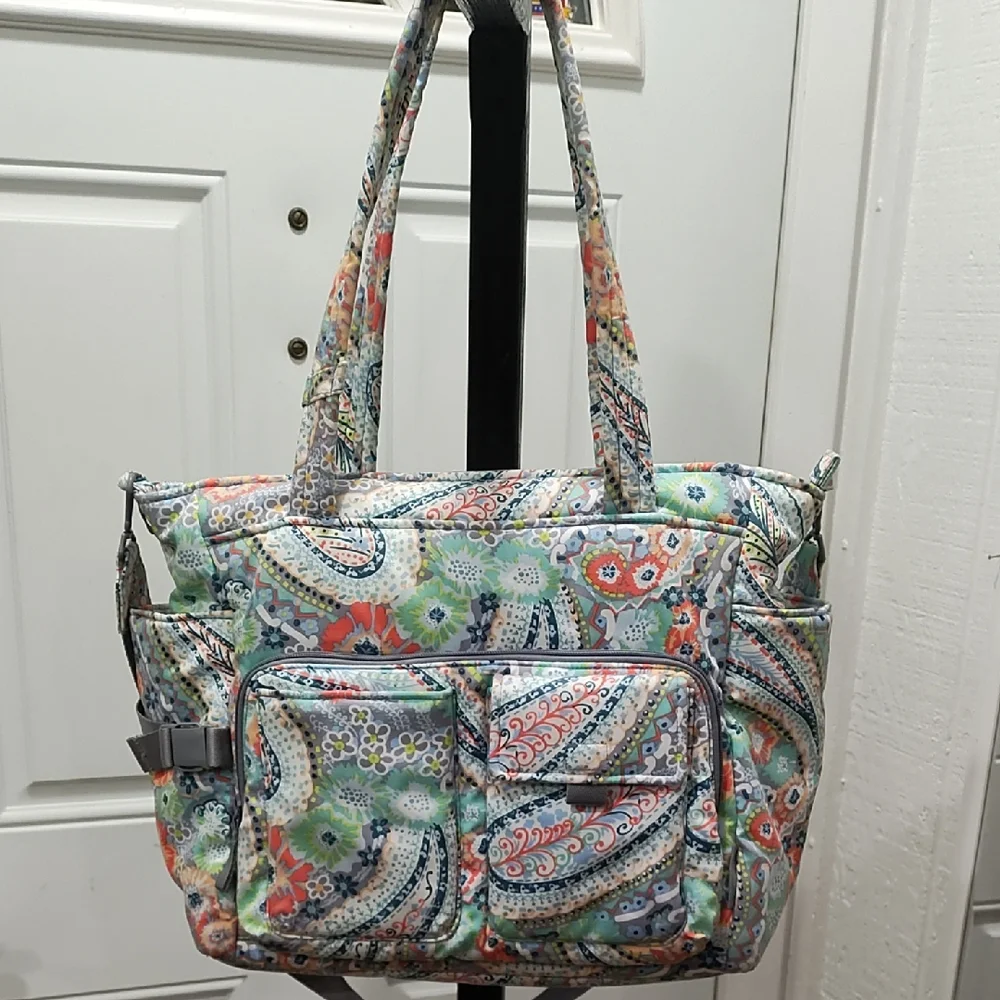Floral Paisley Quilted Tote Bag in Multicolor
